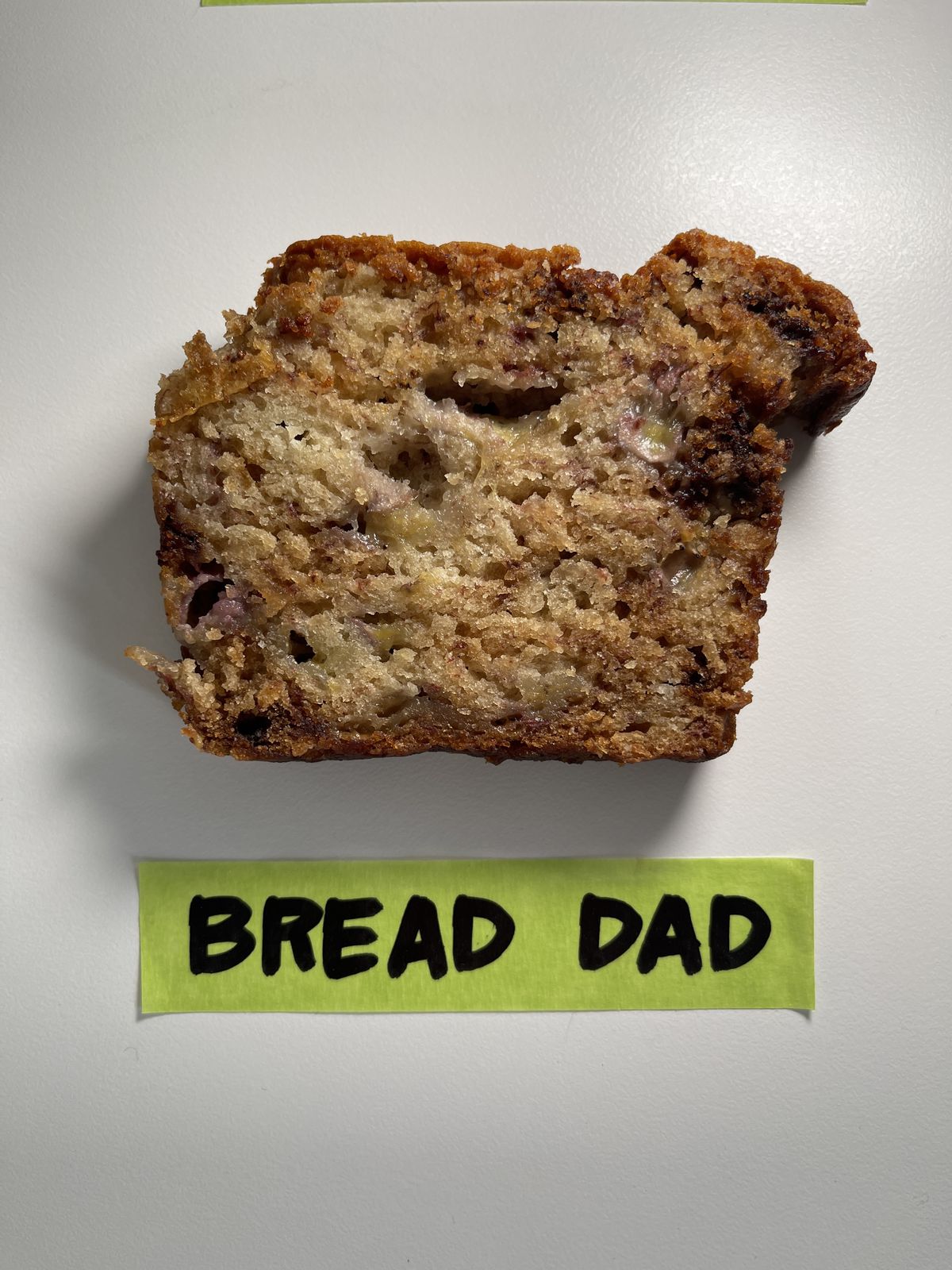 a slice of bread dad’s banana bread