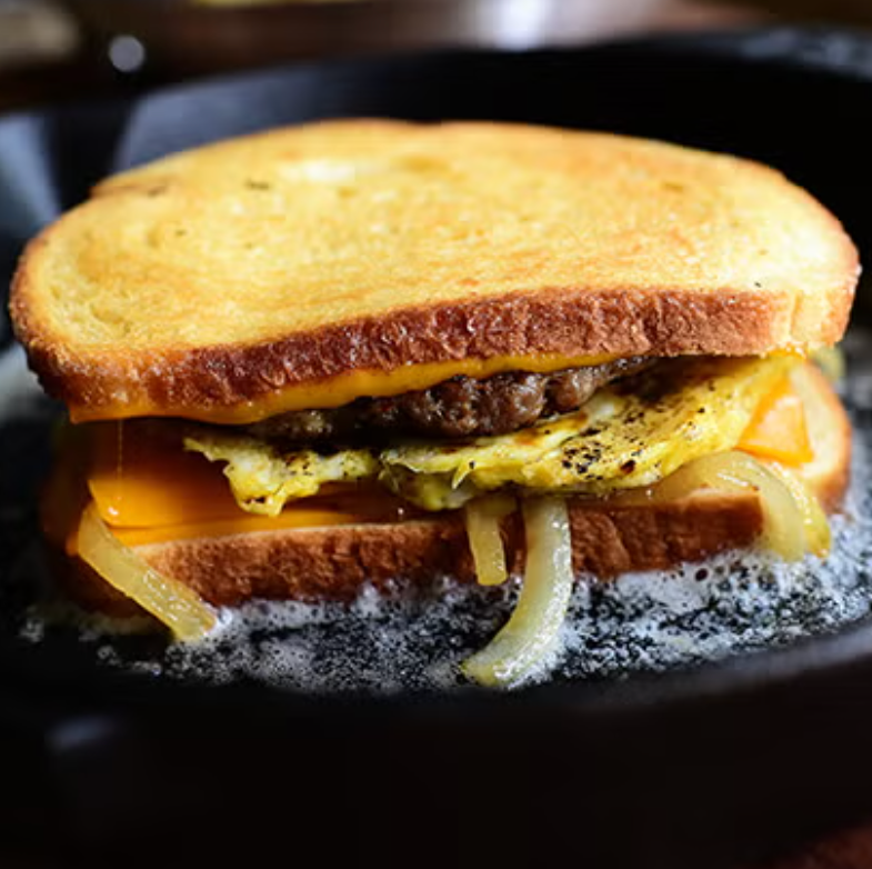 breakfast hot sandwich melt