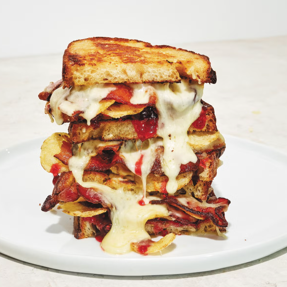 loaded grilled cheese hot sandwich melt