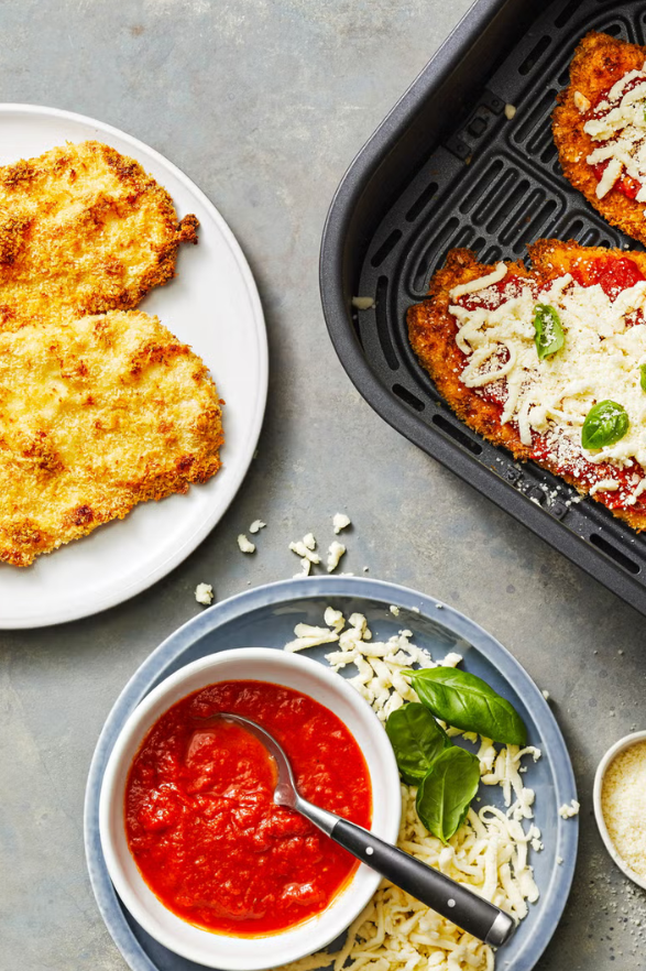 chicken parmesan in an air fryer