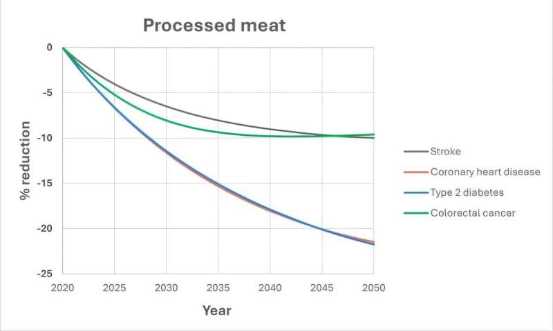 Credit: Wageningen University More fruit and less processed meat help prevent thousands of disease cases by 2050