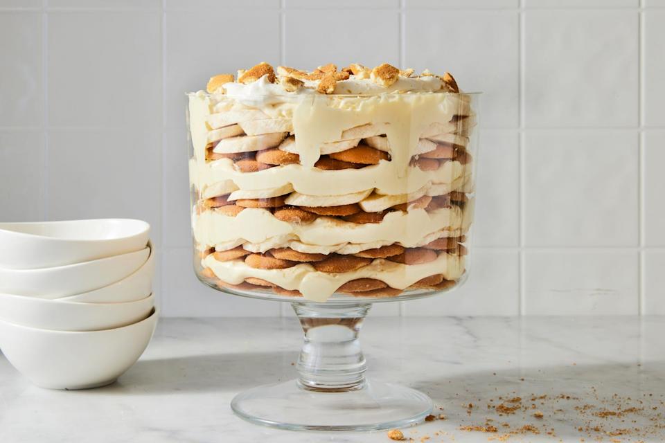 banana pudding in a trifle