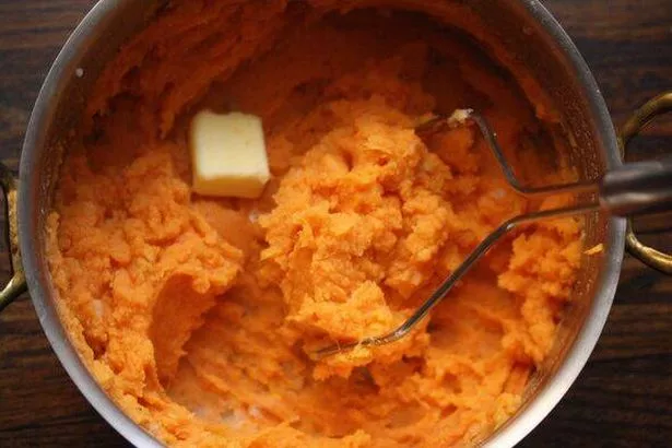 Sweet Potato Mash with a knob of butter
