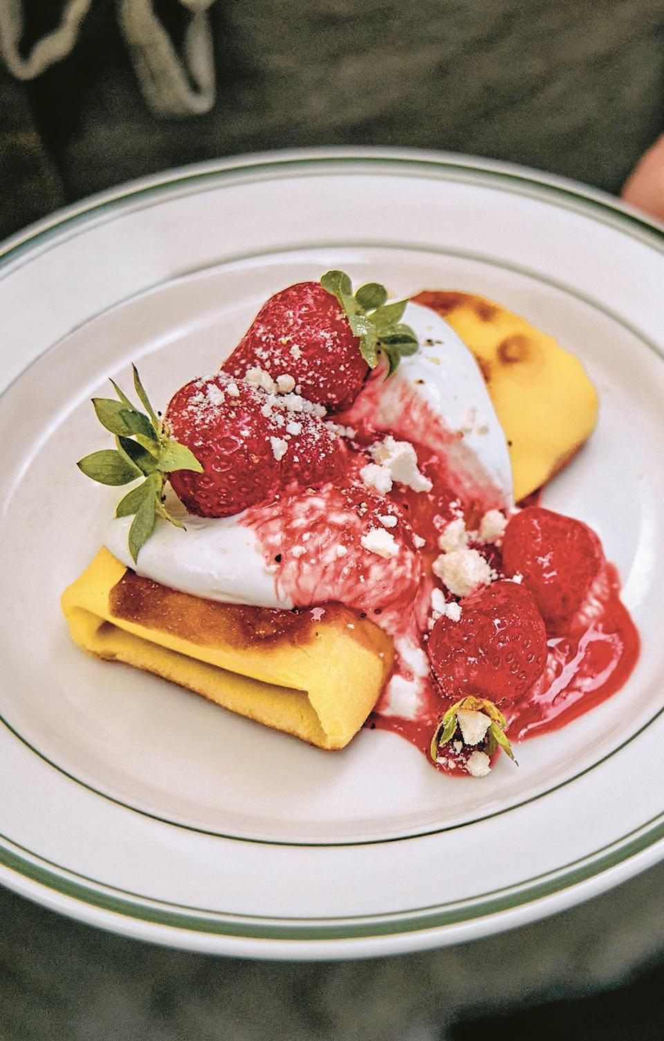 “It’s a great summer dessert,” Raegan Steinberg says of cheese blintzes.