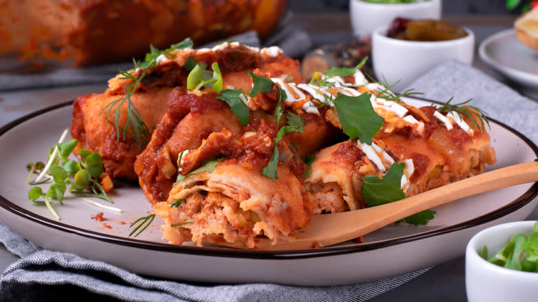 Chicken enchiladas