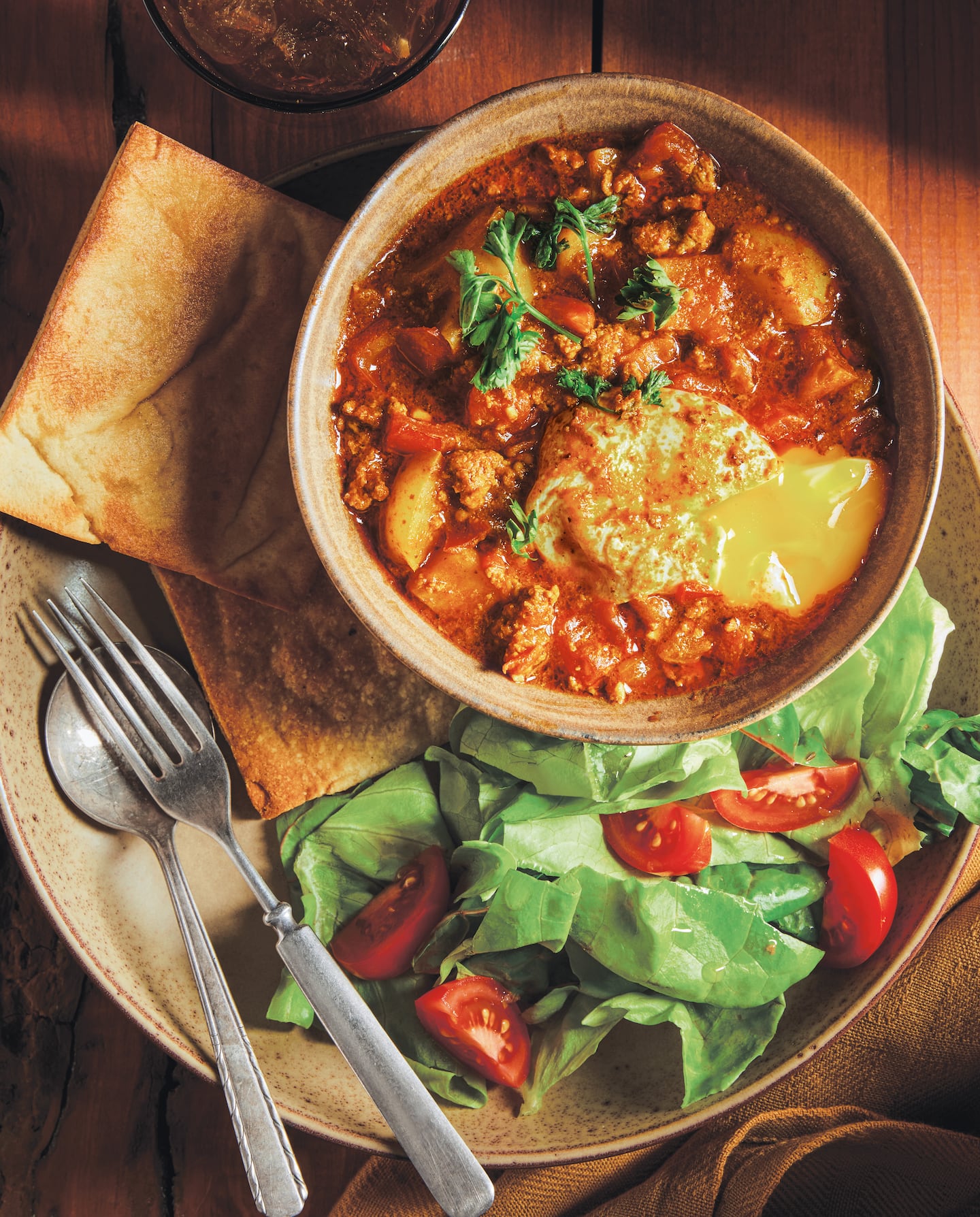 Beef Stew with Poached Eggs, an Iranian dish called Bij Bij, from “Bitter & Sweet” by Omid Roustaei.