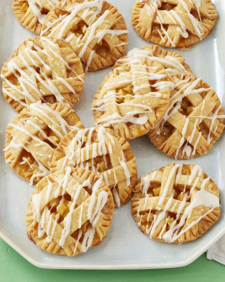 apple pie cookies with lattice top and glaze