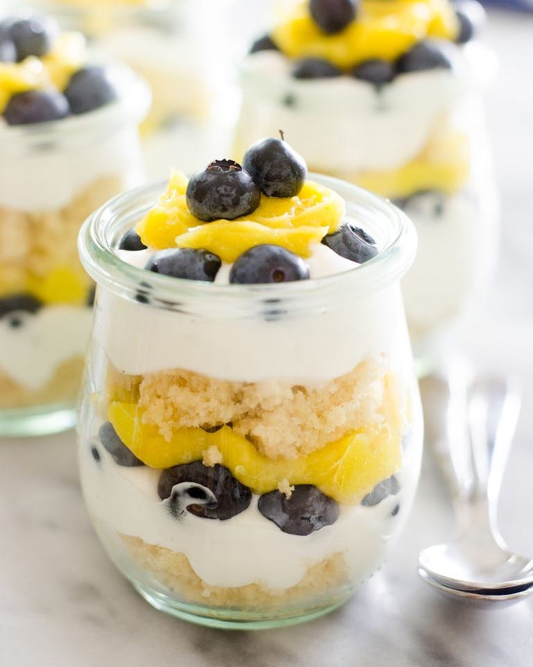 blueberry desserts lemon blueberry trifles lemon blueberry trifles in glass jar