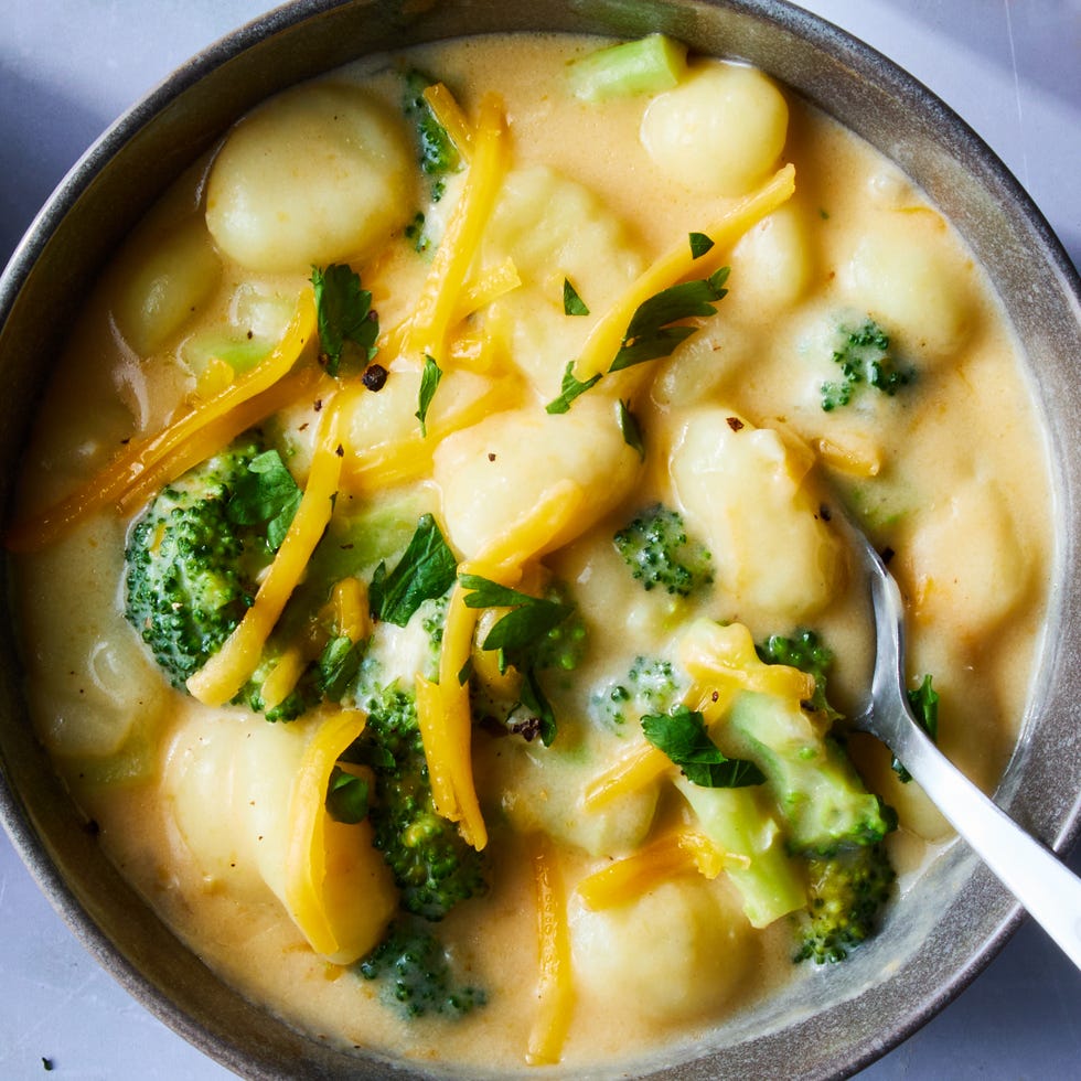 Broccoli Cheddar Gnocchi Soup broccoli cheddar soup with gnocchi