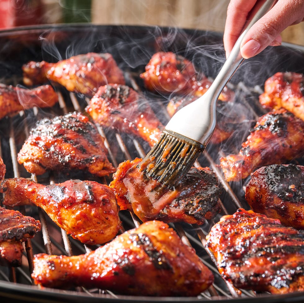 dr pepper chicken on a grill