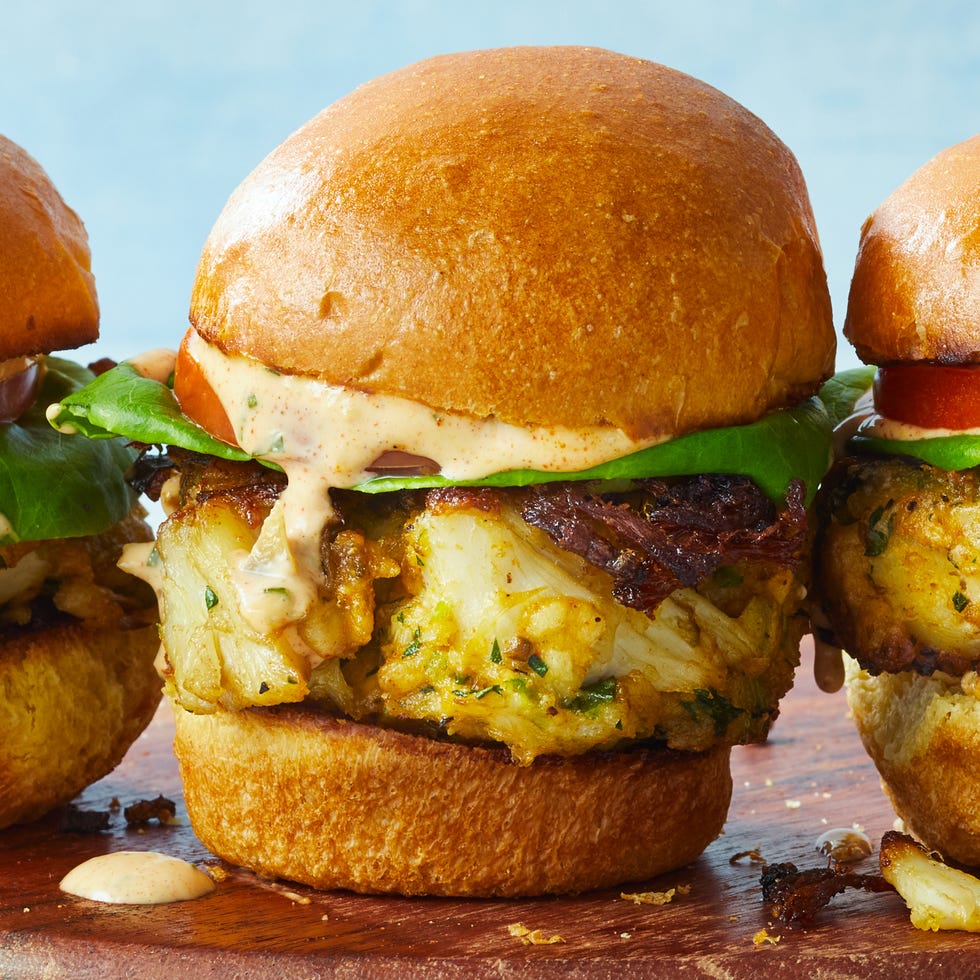 Cajun Crab Cake Sliders jumbo lump crab tossed with trinity vegetables, cajun seasoning, and lemon pepper seasoning and pan fried until golden brown