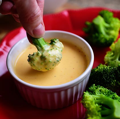 broccoli with cheese sauce