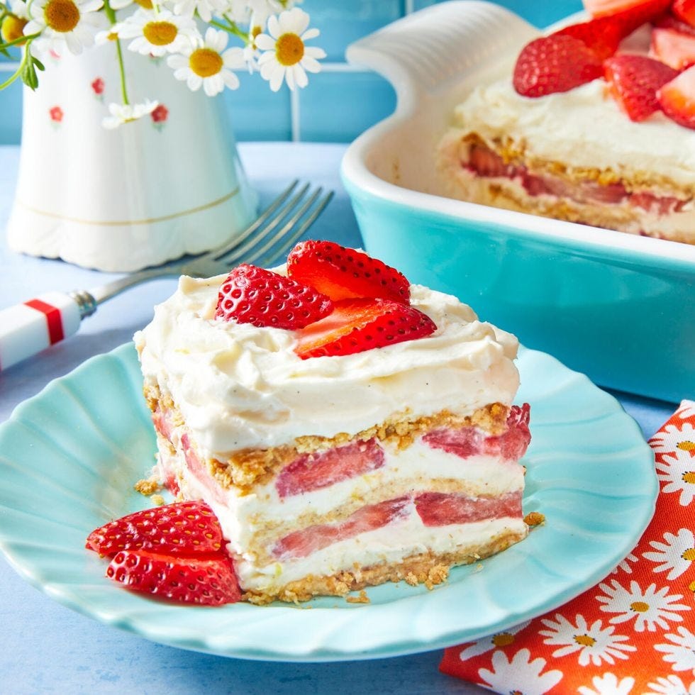 strawberry icebox fathers day cake