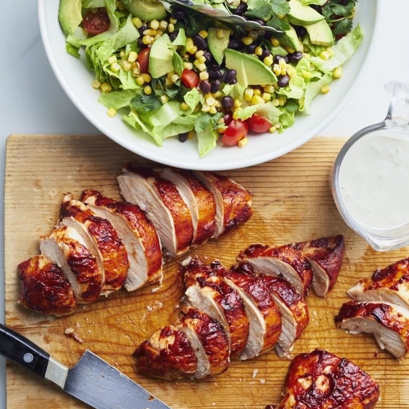 barbecue chicken salad fathers day lunch
