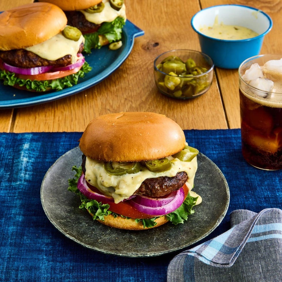 fathers day lunch ideas spicy queso burger