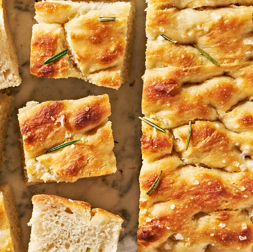 Focaccia focaccia bread with flaky sea salt and rosemary