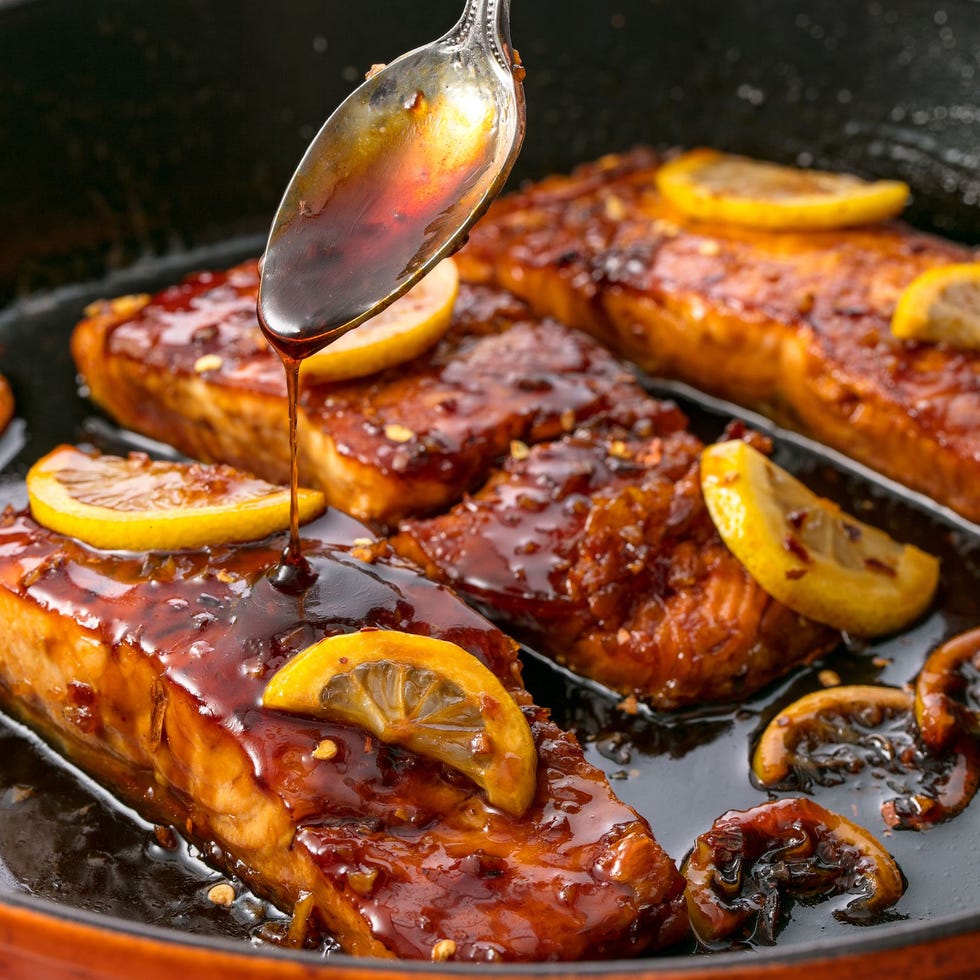 Honey-Garlic Glazed Salmon honey garlic glazed salmon