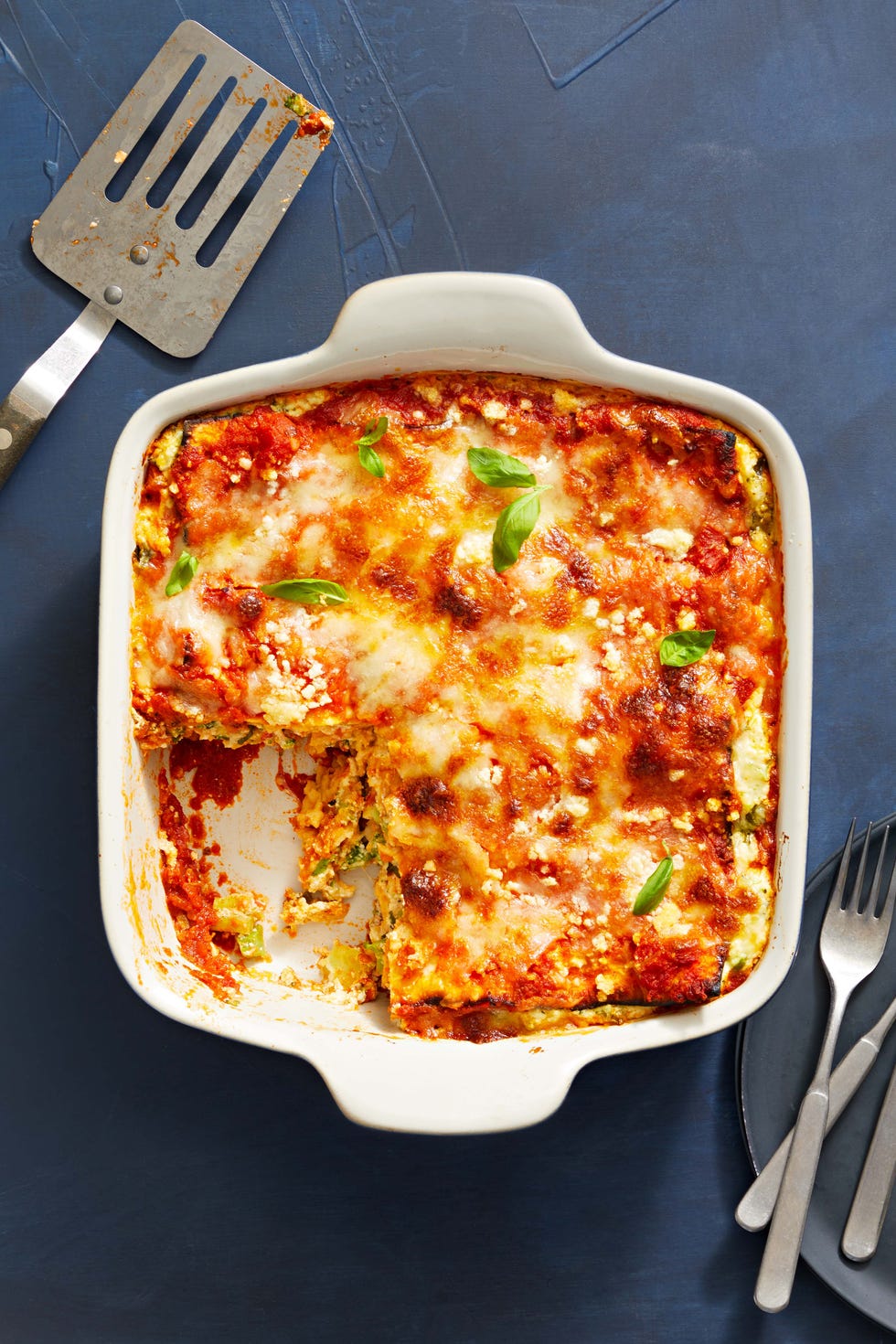 matzo lasagna in a baking dish