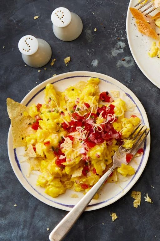 migas with salsa on top