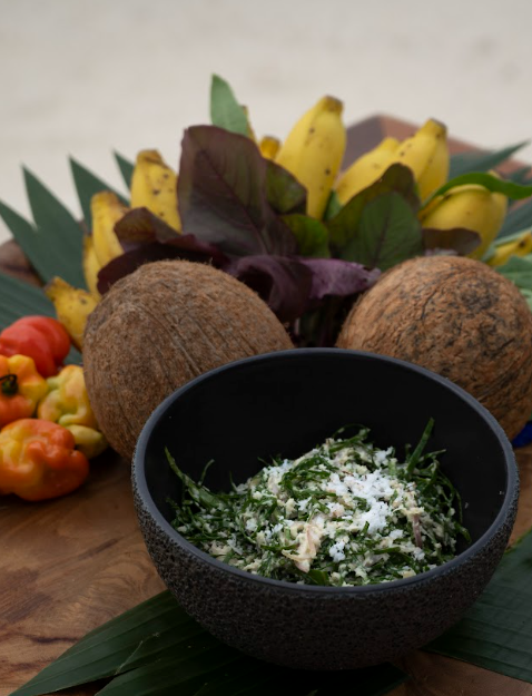 Kopy leaf salad includes a global twist for salads.(PC: Four Seasons Resort Maldives at Landaa Giraavaru) Kopy leaf salad includes a global twist for salads.(PC: Four Seasons Resort Maldives at Landaa Giraavaru)