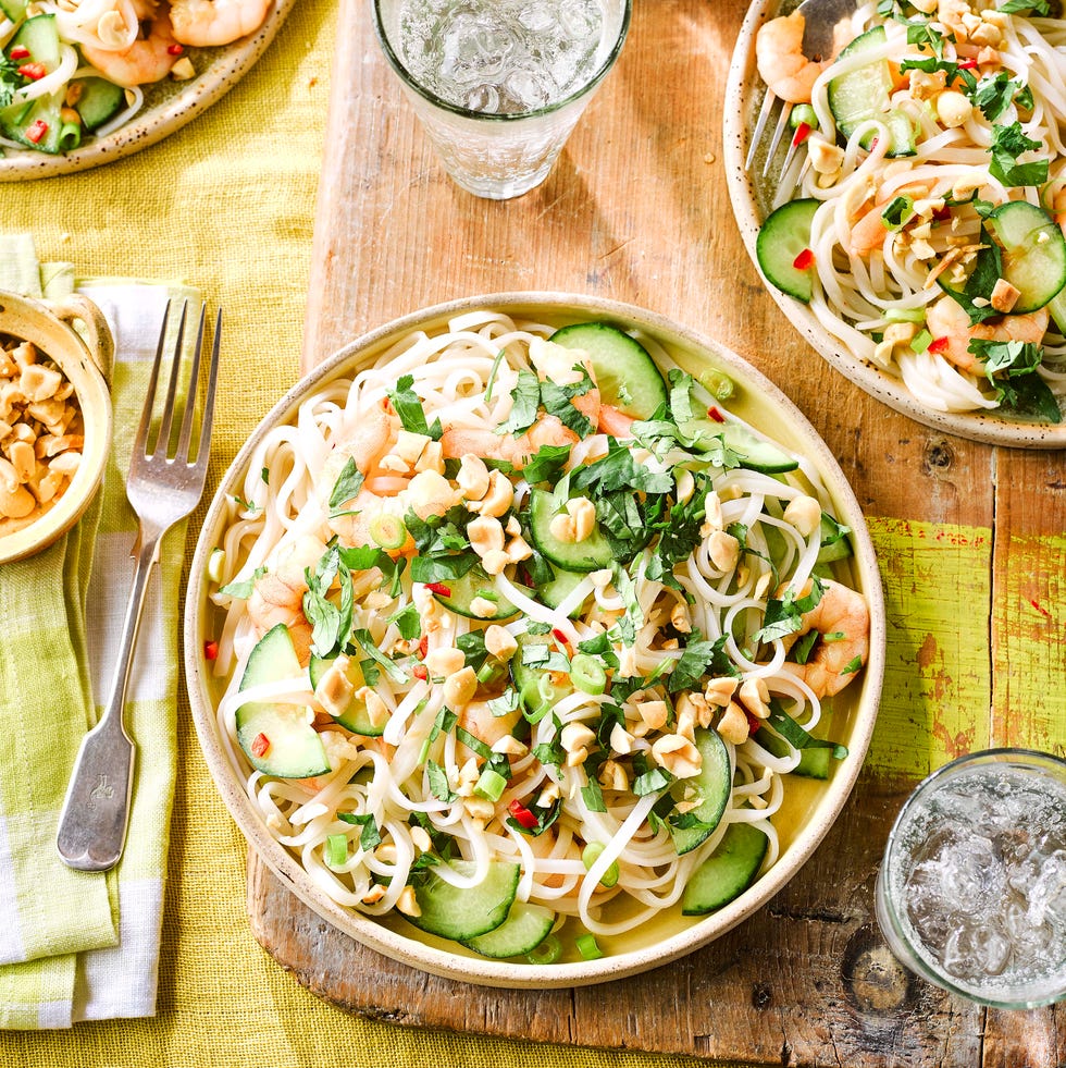 prawn and peanut noodle salad