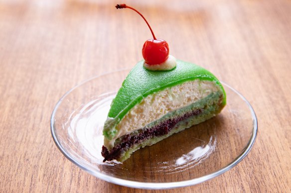 Dua Bakehouse sells pandan princess cake, a riff on the Swedish sponge.