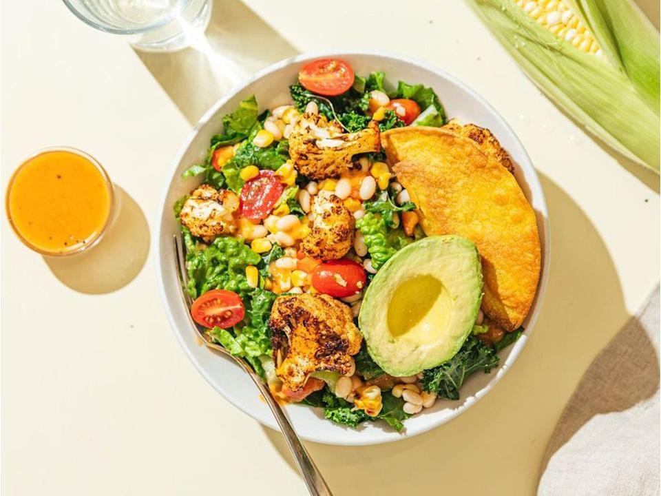 Roasted local corn and white-bean salad with charred tomato and jalapeño dressing created by Regional Chef Stewart Boyles of Field & Social.