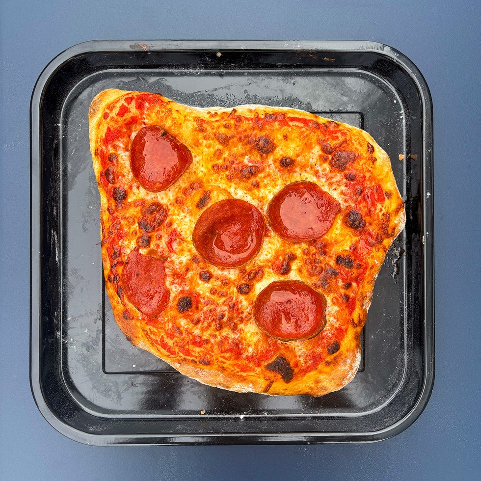 pepperoni pizza on a tray