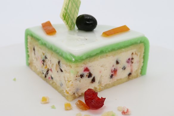 A slice of the cassata cake available at Brunetti Oro.