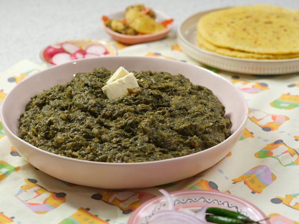 Exploring the global comfort of winter greens, and cosying up with a Punjabi style saag dish.