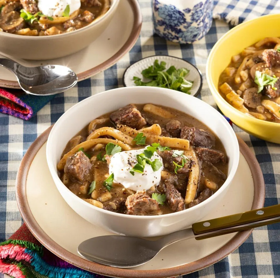 fall pasta beef and noodles