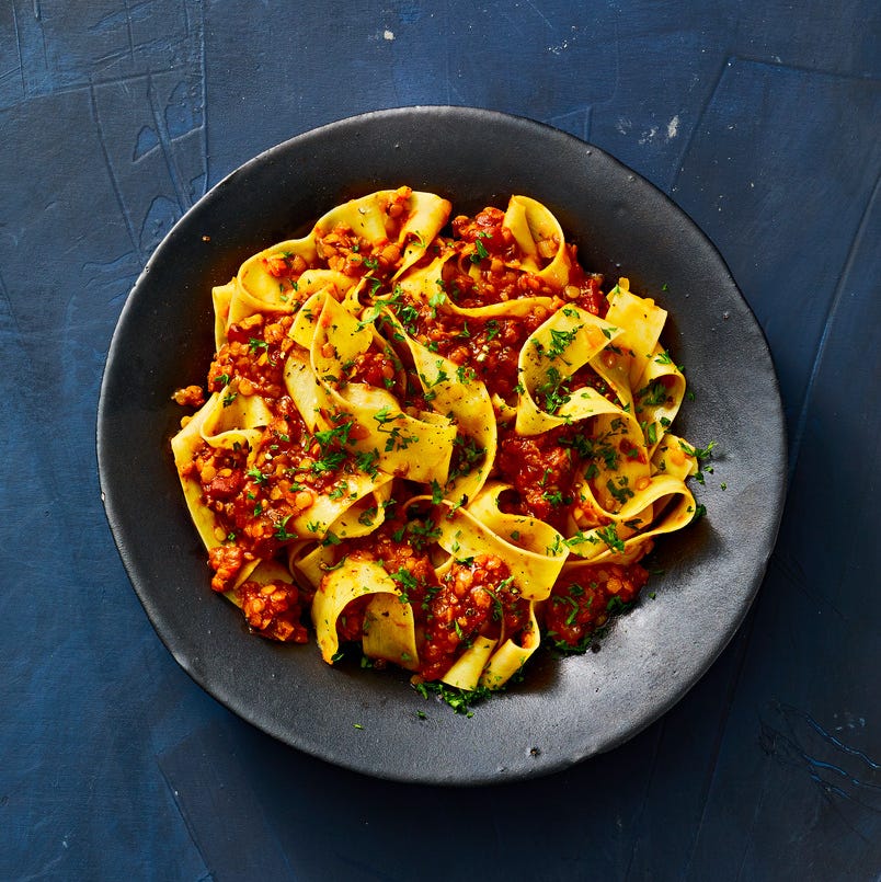 lentil bolognese pasta vegetarian
