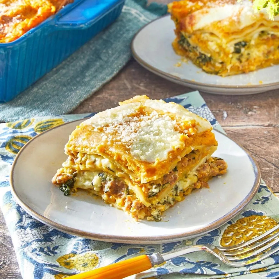 fall pasta butternut squash lasagna