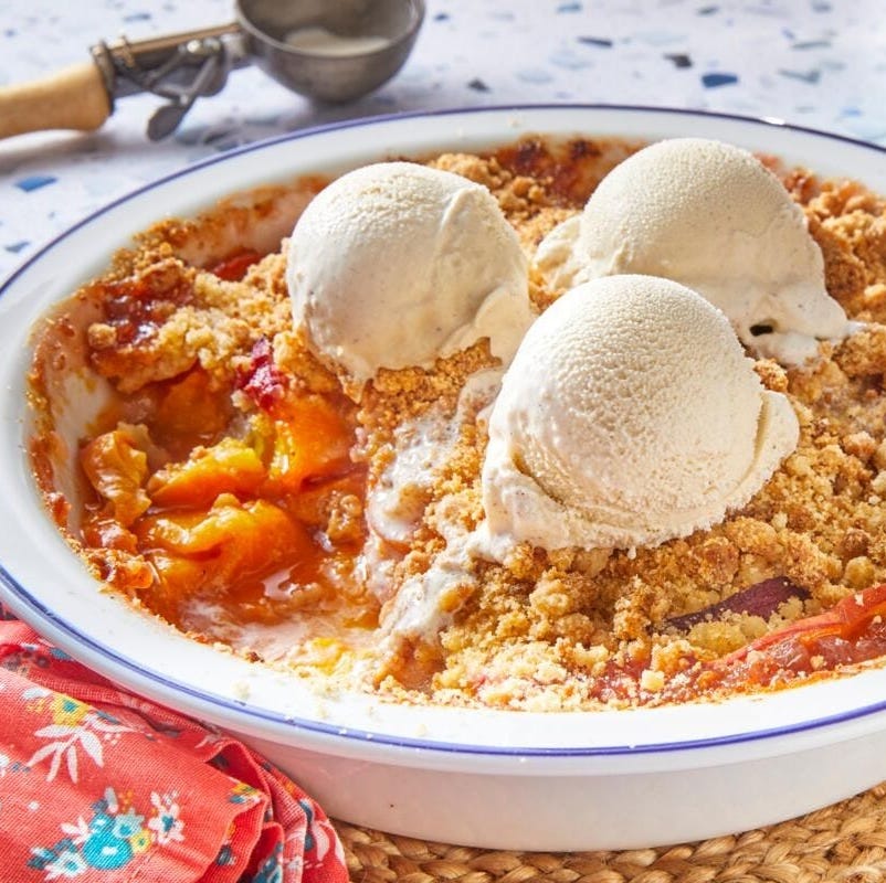 desserts made from frozen fruit peach crumble