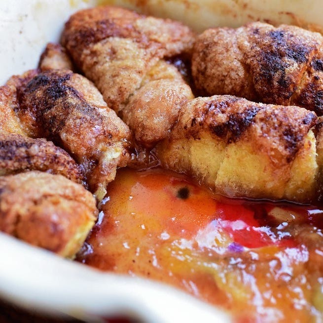 desserts made from frozen fruit peach dumplings