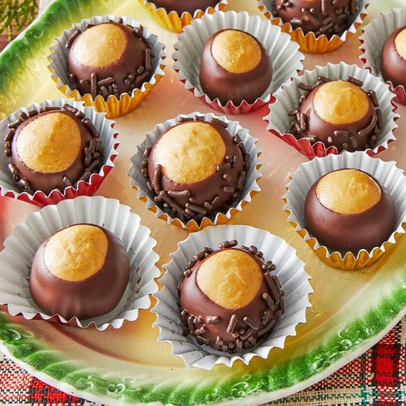 dishes at a midwestern potluck buckeyes
