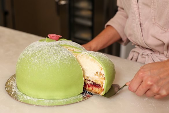 Sydney Swedish cafe Fika’s signature prinsesstarta (Swedish princess cake).