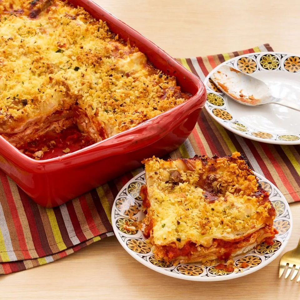 fall pasta chicken parm lasagna