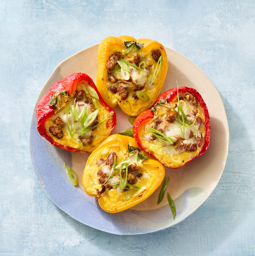 frijoles stuffed peppers.