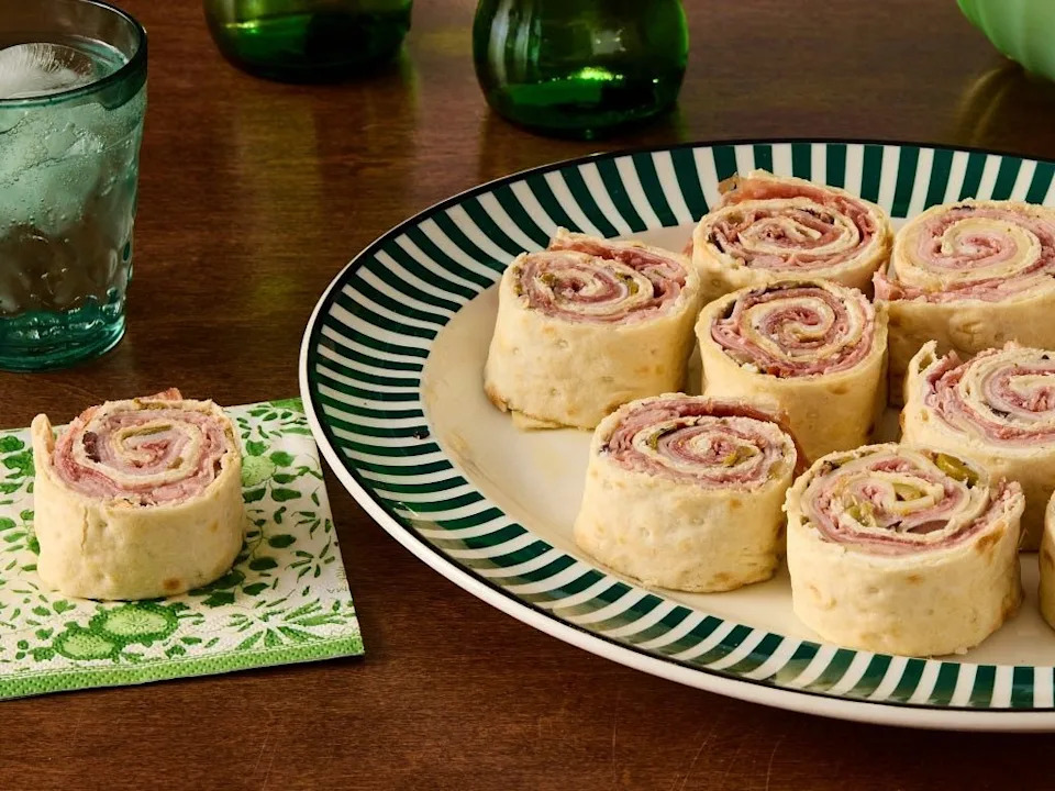 tailgate foods muffuletta pinwheels
