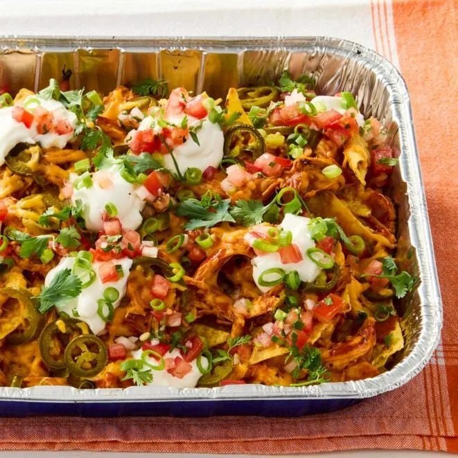 grilled bbq chicken nachos tailgate food