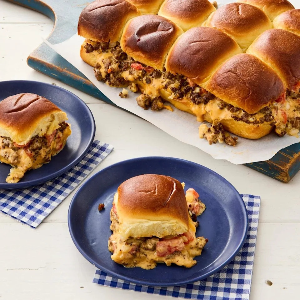 pull apart queso sliders tailgate food