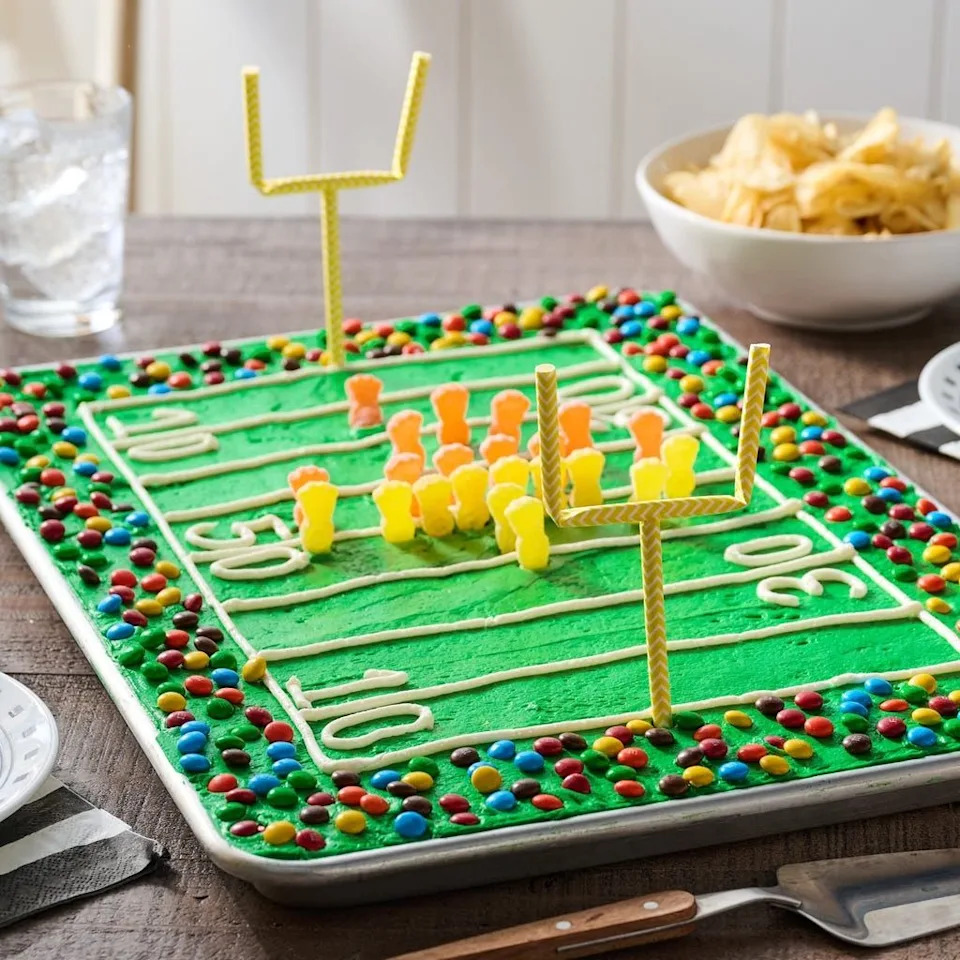 tailgate foods football sheet cake