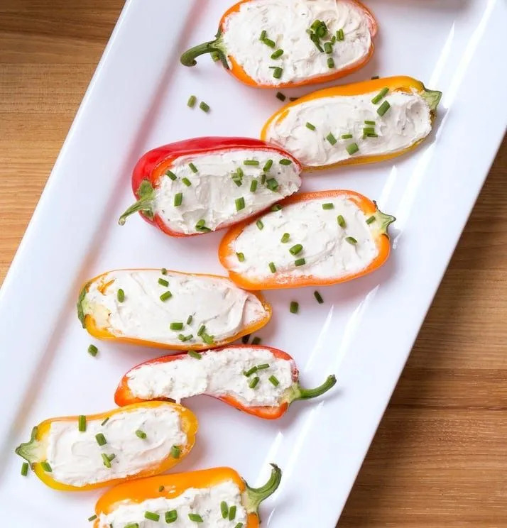 cheese stuffed baby peppers tailgate food