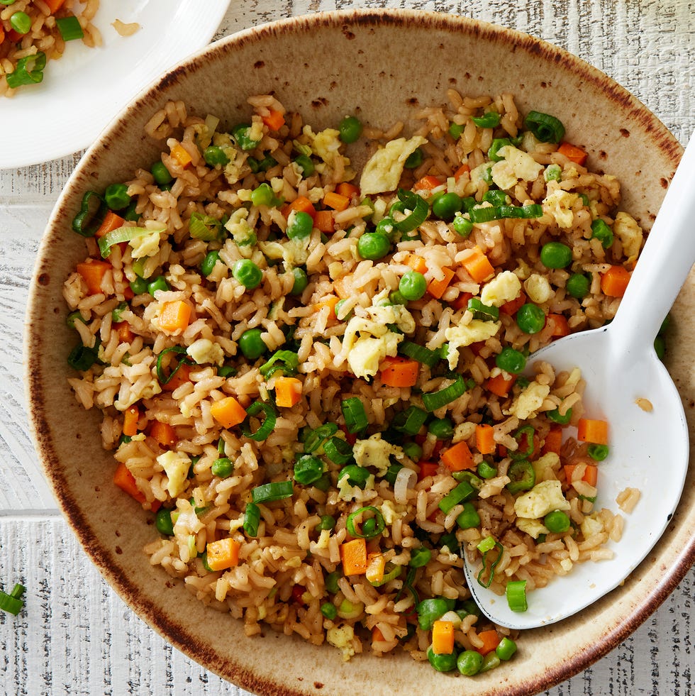 air fryer fried brown rice