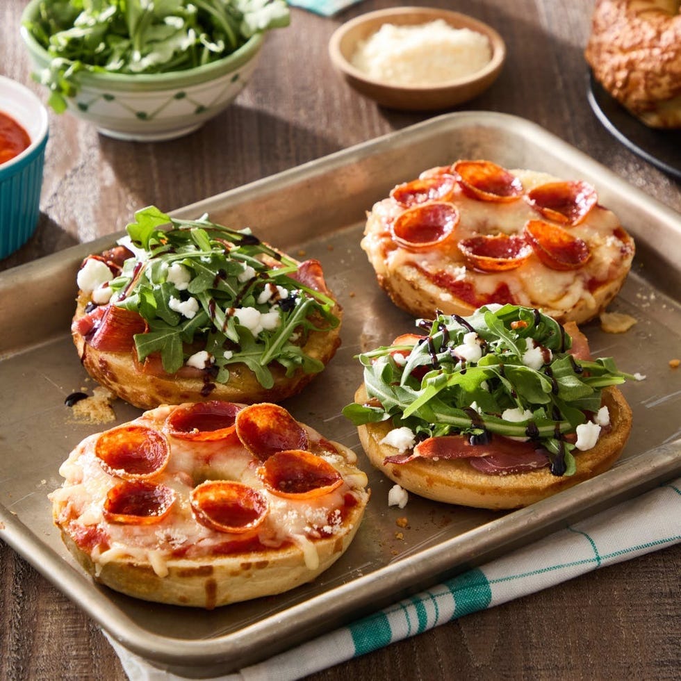 back to school dinners pizza bagels