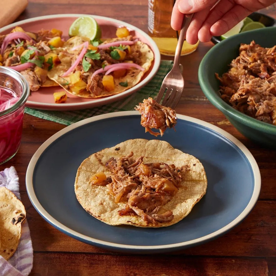 slow cooker pulled pork tacos tailgate food