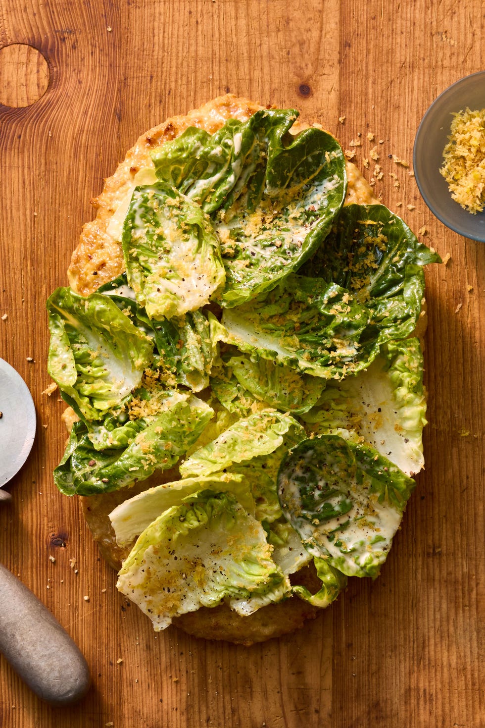 chicken pizza caesar salad