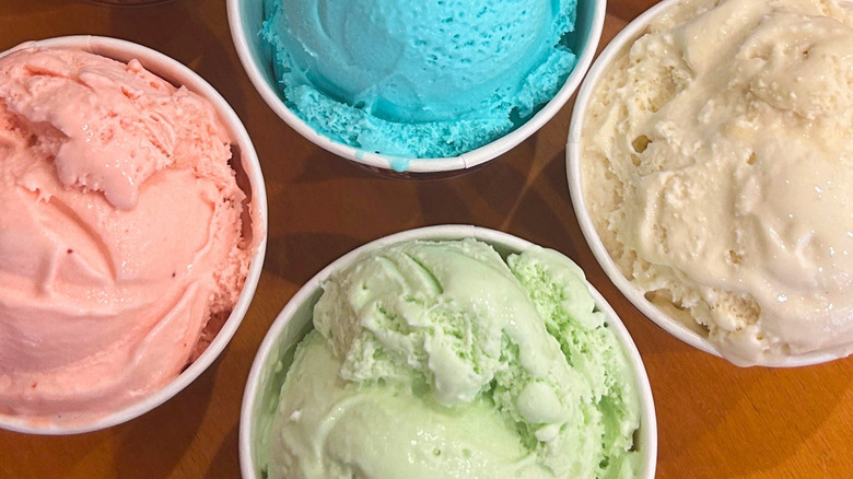 Variety of Cold Stone Ice Cream