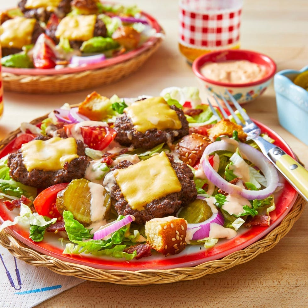 lazy summer dinner ideas cheeseburger salad